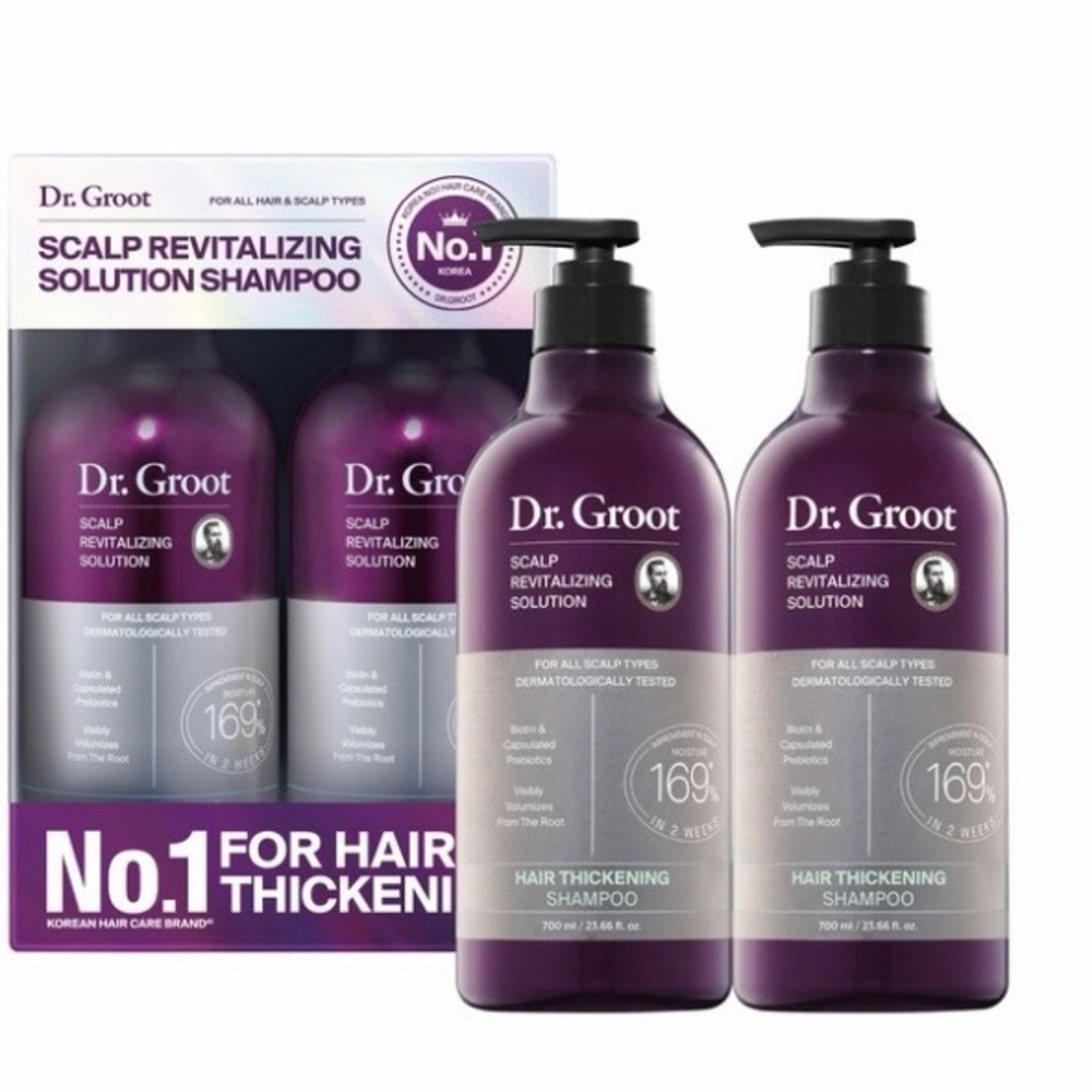 Dr. Groot Scalp Revitalizing Hair Thickening Shampoo Duo 2x700mL—Hair Loss Care